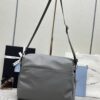 sy_no_F05CBD4E24080BC1578D7F8D75BD080E_1 Gray Recycled Nylon Utility Messenger Crossbody Bag