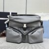 sy_no_F05CBD4E24080BC1578D7F8D75BD080E_2 Gray Recycled Nylon Utility Messenger Crossbody Bag