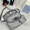 sy_no_F05CBD4E24080BC1578D7F8D75BD080E_4 Gray Recycled Nylon Utility Messenger Crossbody Bag