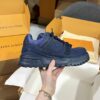 sy_no_F05E67B0FCA133E169F6EA423C6C7B2D_6 Louis Vuitton LV Skate Navy Blue Denim Retro Skate Sneakers