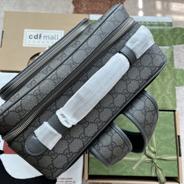 sy_no_F0DCBA73FC46317FBC992D4962BA355F_2 Gucci Ophidia GG Supreme Vertical Backpack – Gray & Black