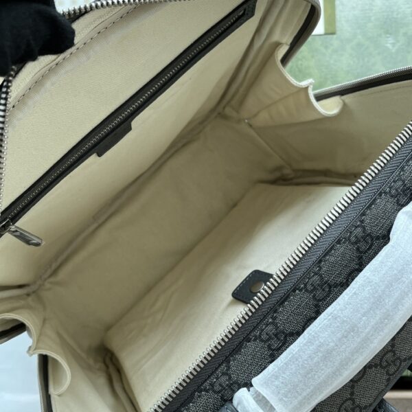 sy_no_F0DCBA73FC46317FBC992D4962BA355F_8 Gucci Ophidia GG Supreme Vertical Backpack – Gray & Black