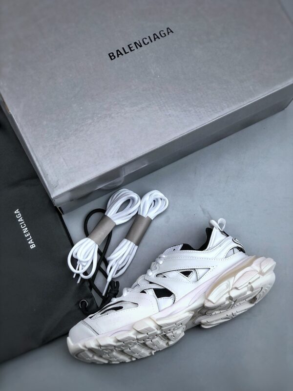 All-White Retro Outdoor Dad Sneakers