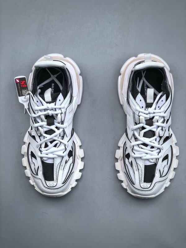 All-White Retro Outdoor Dad Sneakers
