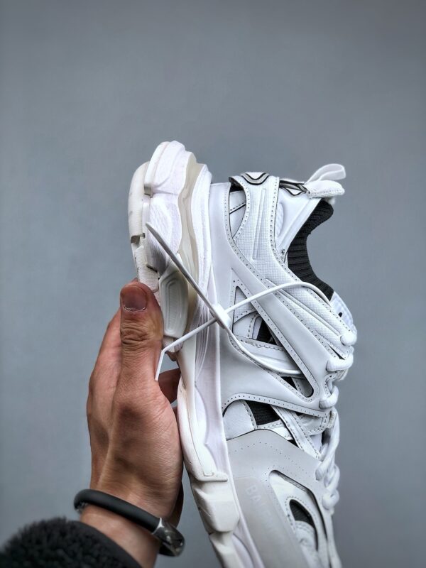 All-White Retro Outdoor Dad Sneakers