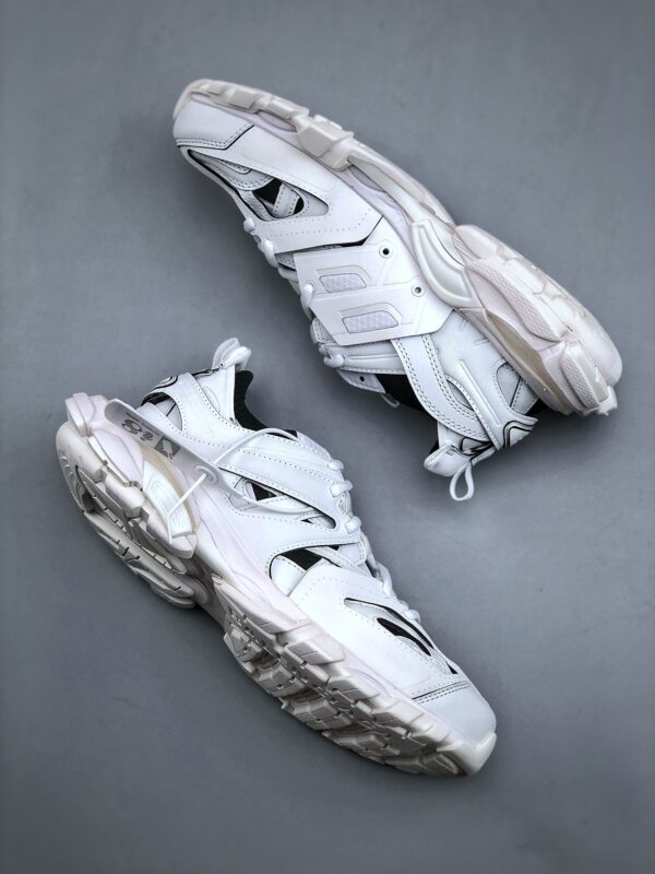 All-White Retro Outdoor Dad Sneakers