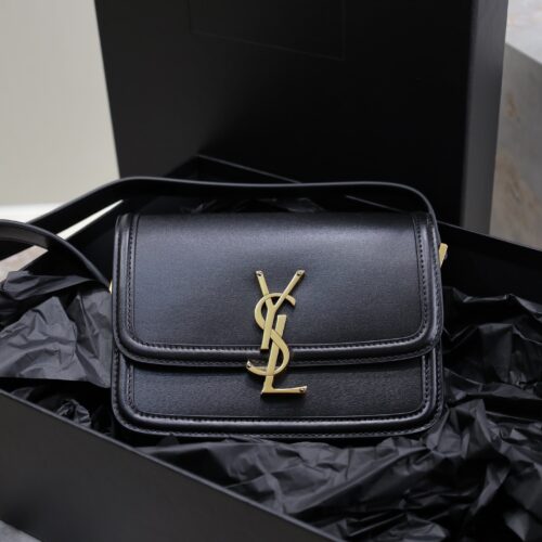 Solferino Box 19cm Shoulder Bag – Black Box Leather