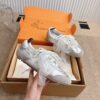 sy_no_F170B403272174C90452268B8290C50B_2 Louis Vuitton Metallic Silver Pearl Bow Ribbon Thin-Sole Sneakers
