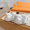 sy_no_F170B403272174C90452268B8290C50B_6 Louis Vuitton Metallic Silver Pearl Bow Ribbon Thin-Sole Sneakers