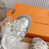 sy_no_F170B403272174C90452268B8290C50B_7 Louis Vuitton Metallic Silver Pearl Bow Ribbon Thin-Sole Sneakers