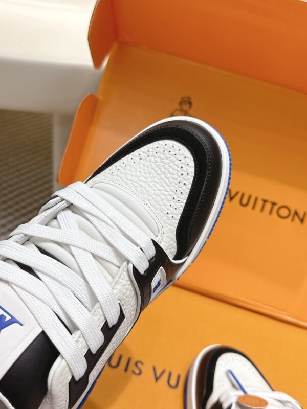Louis Vuitton LV Trainer Black, White & Royal Blue Retro Sneakers