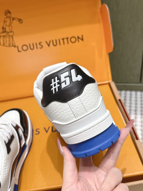 Louis Vuitton LV Trainer Black, White & Royal Blue Retro Sneakers