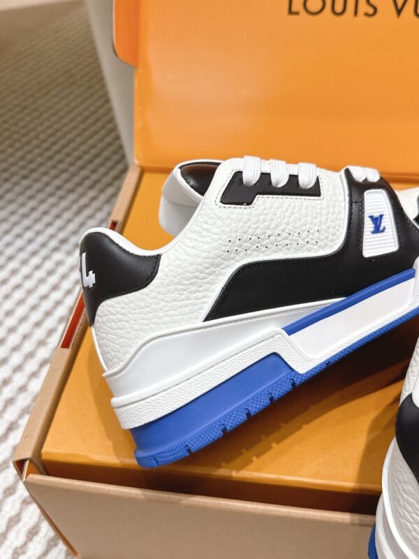 Louis Vuitton LV Trainer Black, White & Royal Blue Retro Sneakers