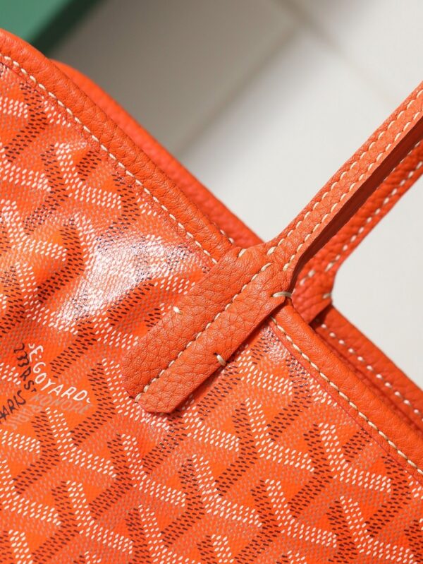 sy_no_F2A3ADEAE143C3DCD0A4C1671A0B3C89_1 Orange Goyardine Hardy Small Commuter Tote
