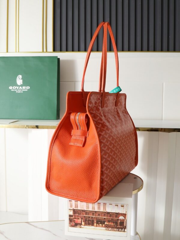 sy_no_F2A3ADEAE143C3DCD0A4C1671A0B3C89_2 Orange Goyardine Hardy Small Commuter Tote