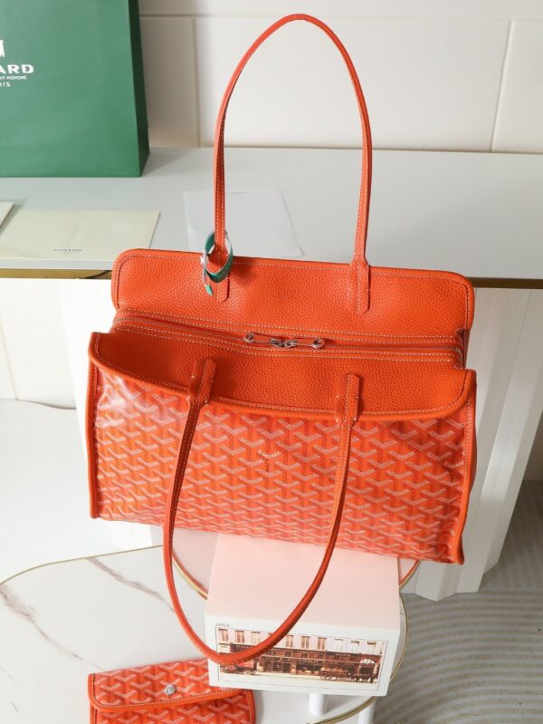 sy_no_F2A3ADEAE143C3DCD0A4C1671A0B3C89_3 Orange Goyardine Hardy Small Commuter Tote