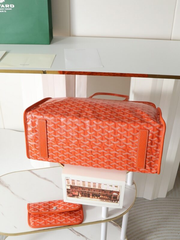 sy_no_F2A3ADEAE143C3DCD0A4C1671A0B3C89_6 Orange Goyardine Hardy Small Commuter Tote