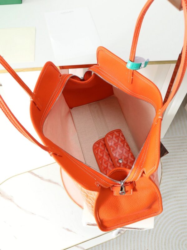 sy_no_F2A3ADEAE143C3DCD0A4C1671A0B3C89_8 Orange Goyardine Hardy Small Commuter Tote