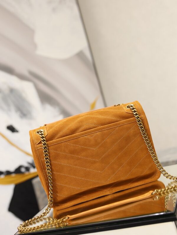 sy_no_F2C9151C3E96F6DB9A5D4ECCCD21945E_8 Saint Laurent Niki Medium Suede Shoulder Bag (28 cm)