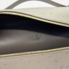 L27 Ostrich-embossed calfskin handbag, suitable for crossbody or hand-carry, taupe.