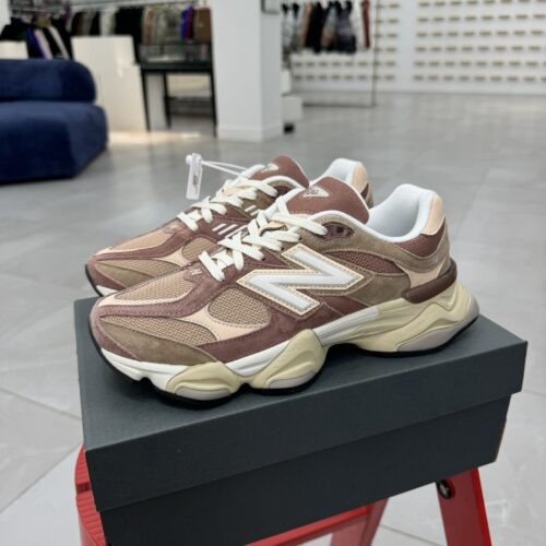 Brown & Dusty Pink 9060 Retro Sneakers