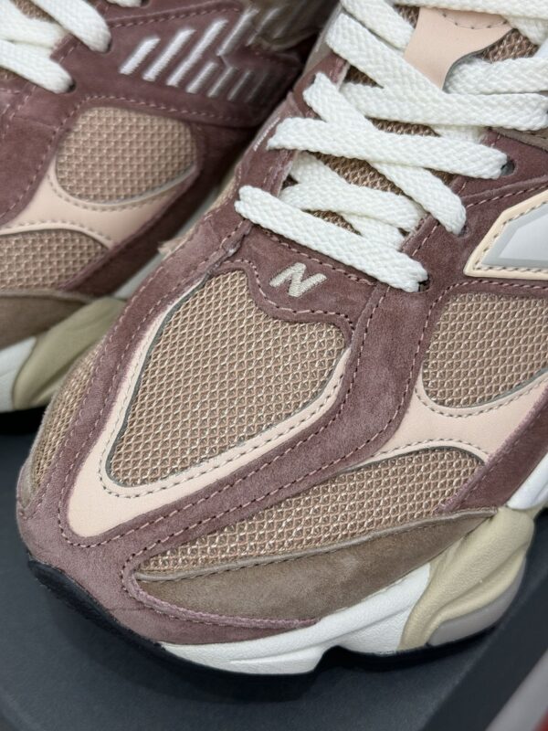 sy_no_F3E0455EBD74D972E161023B7CFFF61A_7 Brown & Dusty Pink 9060 Retro Sneakers