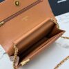 sy_no_F42685446929FE525B896427AD8865BA_6 Caramel Brown Quilted Textured Calfskin WOC Chain Wallet