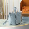 sy_no_F482DF1384FE5C5EA569109A07896545_1 Ice Blue Mahina Perforated Leather Tote Bag