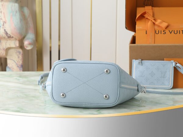 sy_no_F482DF1384FE5C5EA569109A07896545_3 Ice Blue Mahina Perforated Leather Tote Bag
