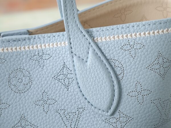 sy_no_F482DF1384FE5C5EA569109A07896545_4 Ice Blue Mahina Perforated Leather Tote Bag