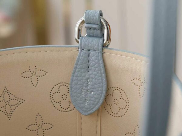 sy_no_F482DF1384FE5C5EA569109A07896545_7 Ice Blue Mahina Perforated Leather Tote Bag