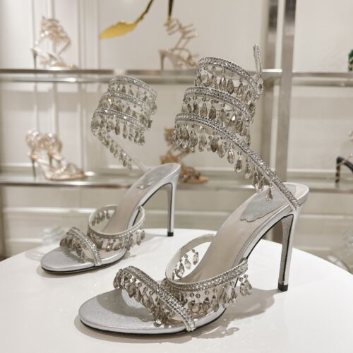 sy_no_F4E475BDD0E0BBB5F0AD73EC1ECB5630_0 Sparkling Silver Crystal Chandelier Spiral High-Heel Sandals