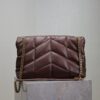 YSL Loulou 35cm Quilted Lambskin Bag – Coffee Brown