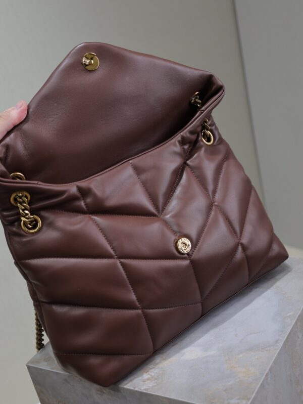 YSL Loulou 35cm Quilted Lambskin Bag – Coffee Brown