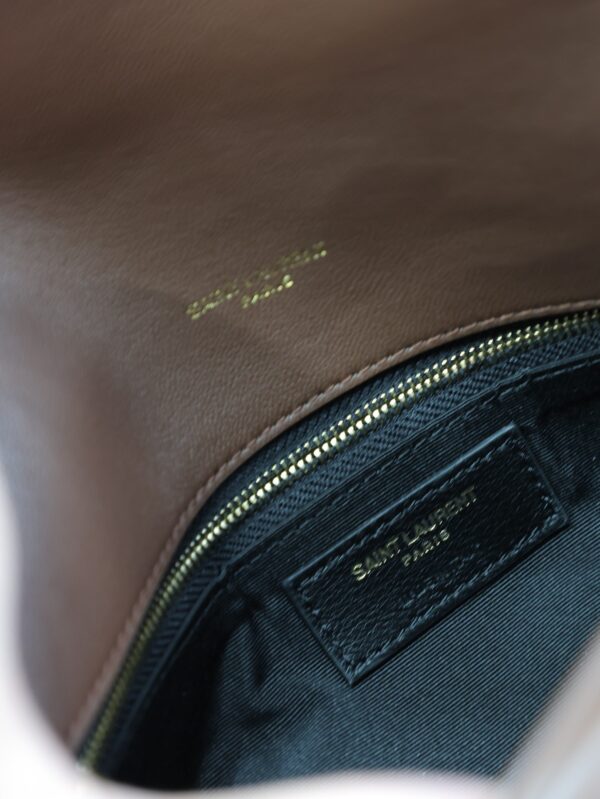 YSL Loulou 35cm Quilted Lambskin Bag – Coffee Brown