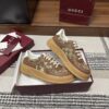 sy_no_F6003CBE59D16B093FDDC5EADEA472A7_2 Gucci Re-Web Sneaker in Beige & Ebony GG Supreme Canvas with Brown Leather Trim