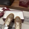 sy_no_F6003CBE59D16B093FDDC5EADEA472A7_4 Gucci Re-Web Sneaker in Beige & Ebony GG Supreme Canvas with Brown Leather Trim