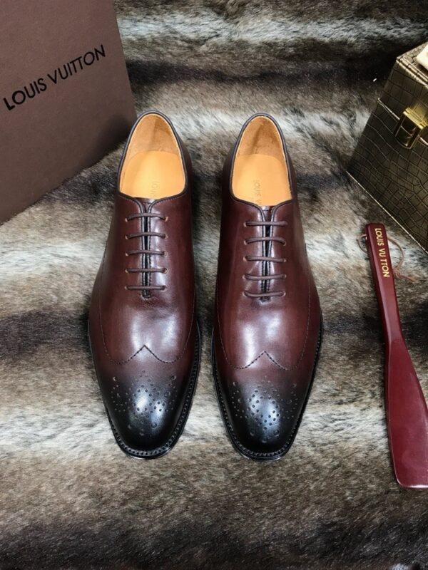 sy_no_F603D130039E0690ACC92B543689672D_0 Vintage Chestnut Brown Patina Leather Oxford Shoes