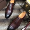 sy_no_F603D130039E0690ACC92B543689672D_4 Vintage Chestnut Brown Patina Leather Oxford Shoes