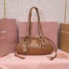 sy_no_F6B1C2C2887FFAD613BB3E85D55364D9_0 Brown Archive-Inspired Drawstring Ruched Shoulder / Underarm Bag