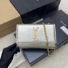 YSL Kate Medium Bag – Embossed Leather & Silver Gold