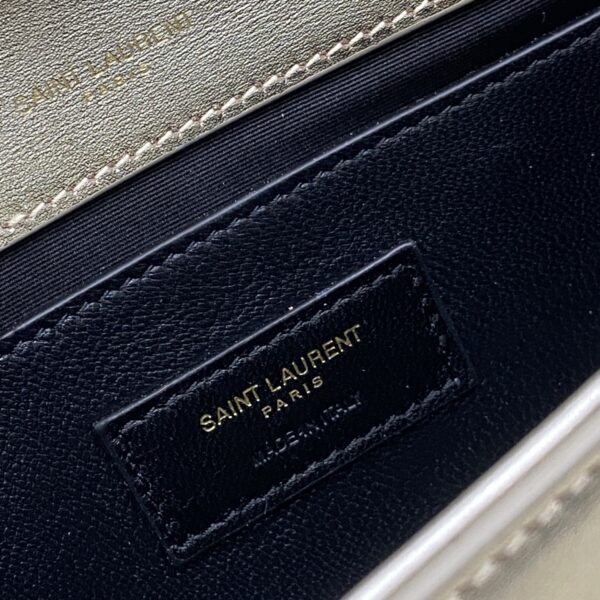 YSL Kate Medium Bag – Embossed Leather & Silver Gold