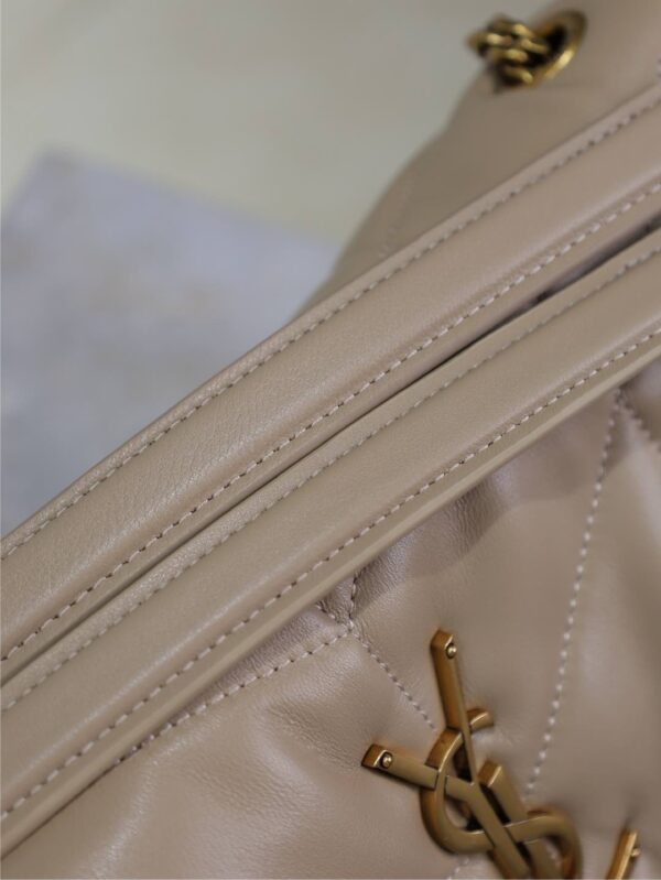 sy_no_F76C694A370D90156660210A1383667B_4 YSL Loulou 29cm Quilted Chain Bag – Beige