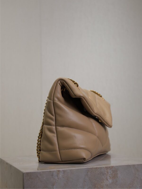 sy_no_F76C694A370D90156660210A1383667B_5 YSL Loulou 29cm Quilted Chain Bag – Beige