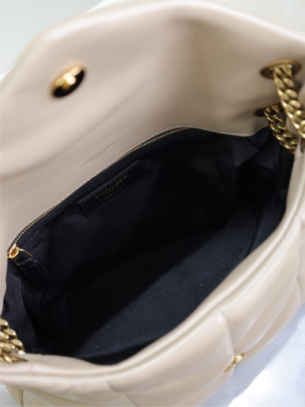sy_no_F76C694A370D90156660210A1383667B_8 YSL Loulou 29cm Quilted Chain Bag – Beige