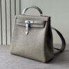 sy_no_F7B2AFD84D4F2080F67362212BBD7B1A_2 Kelly Ado 28 Backpack – Elephant Gray Togo Leather