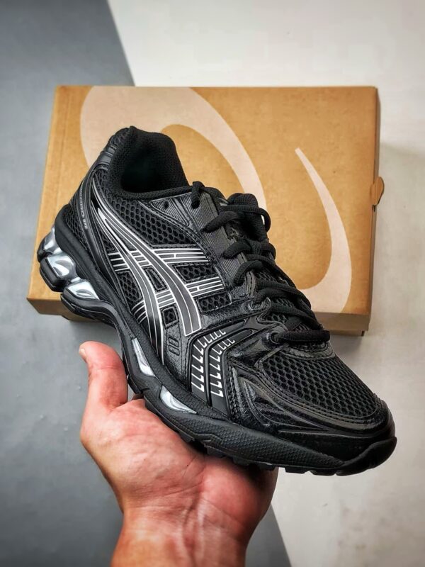 sy_no_F7C1D5E7C3EC39D0686879AD9EF8402D_0 ASICS GEL-KAYANO 14 Black & Silver Retro Running Shoes