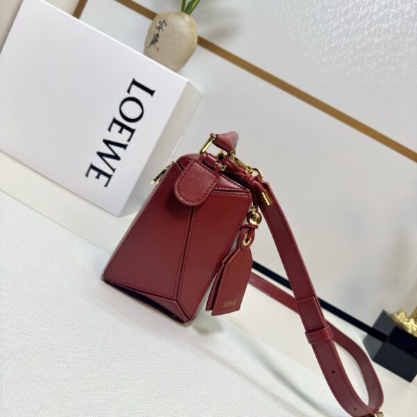 Loewe Small Featherlight Puzzle Bag – Nappa Lambskin Leather (Red)