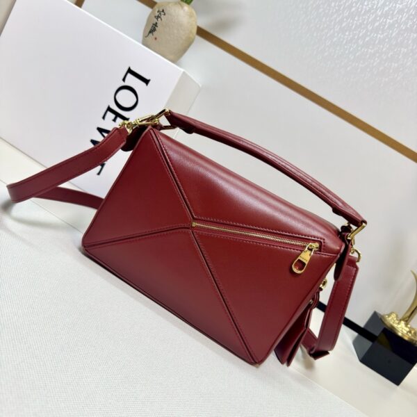 Loewe Small Featherlight Puzzle Bag – Nappa Lambskin Leather (Red)