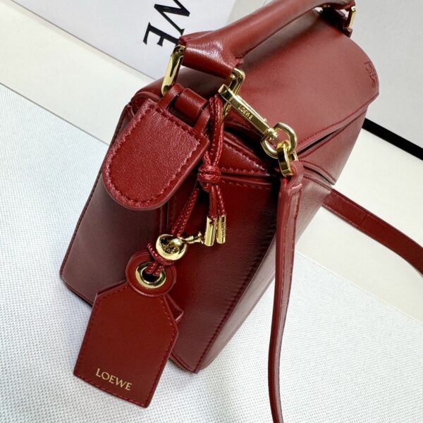 Loewe Small Featherlight Puzzle Bag – Nappa Lambskin Leather (Red)